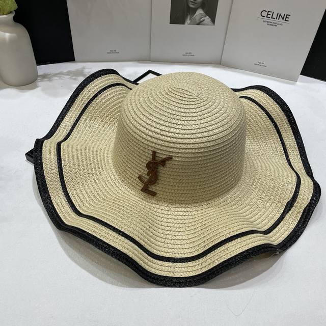 Special Price With Dust Bag Ysl Saint Laurent 2025 New Straw Woven Brand Wave Be
