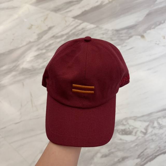 zegna Counter New High Version Linen Baseball Cap Big Brand Synchronization S