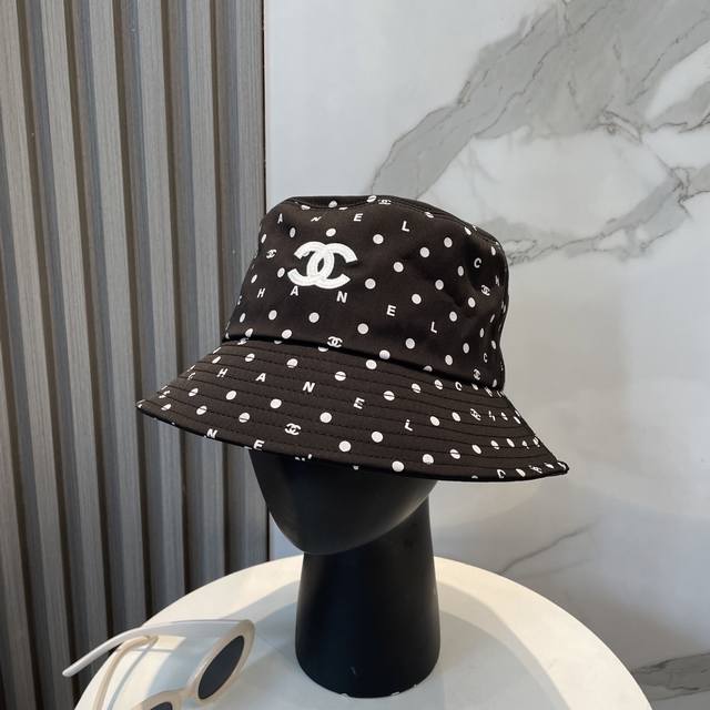 chanel Chanel New High Version Simple Embroidered Logo Fisherman Hat New Ship