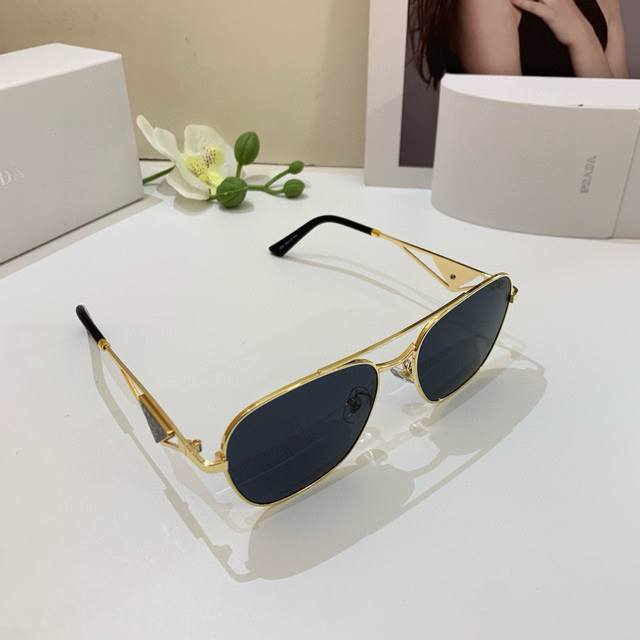 prada Prada New Metal Square Frame Sunglasses For Men And Women Fashion Trend