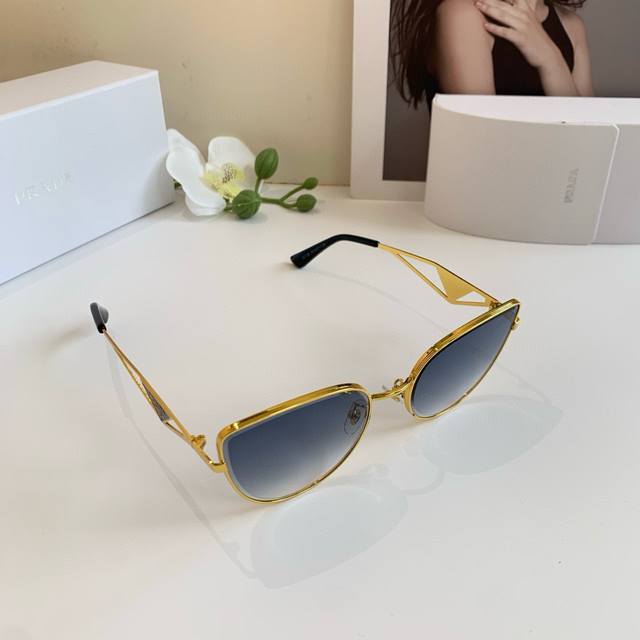 prada Prada High-End Metal Square Frame Sunglasses For Men And Women, Fashion