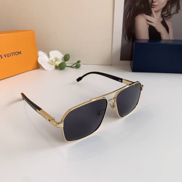 lv Louis Vuitton New Metal Frame Sunshade Sunglasses Internet Celebrity Same