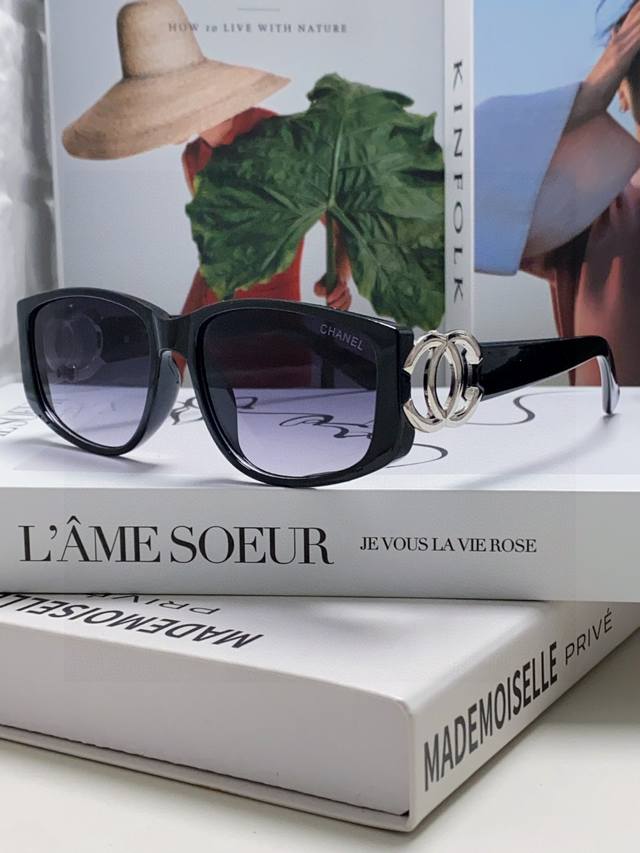chanel Chanel Double C Logoy2K Second-Hand Sunglasses Vintage Sunglasses Fash