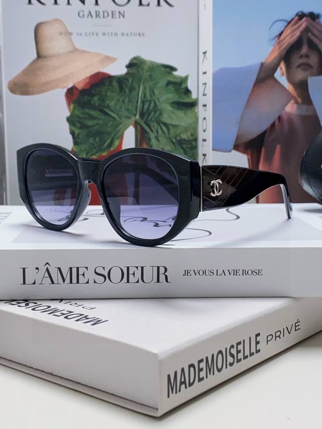 chanel Chanel 25 New Sunglasses For Women With Round Face Polarized Cat-Eye F