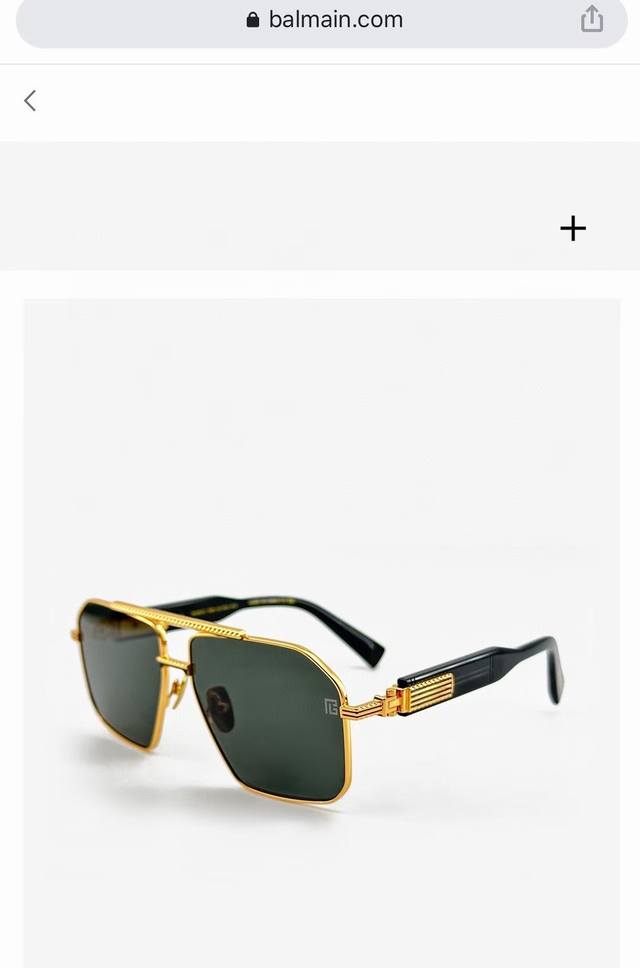mod: 159A Square Balmain Men's High-End Sunglasses As Stylish As Ever Size 58