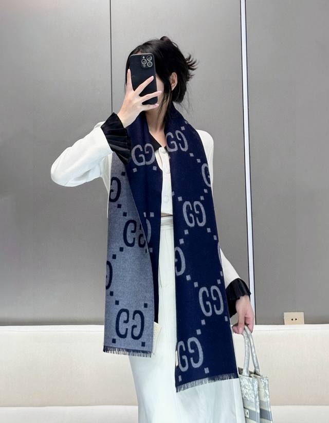 Counter Synchronous Color Arrival Top Version Shipping Wool Silk Scarf Decorated