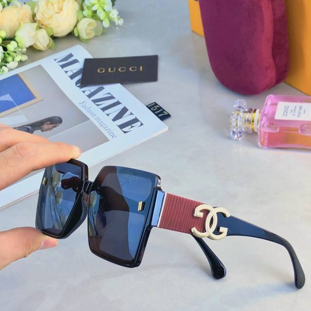 gucc* Internet Celebrity Sunglasses For Women With Big Faces And Thin Faces,