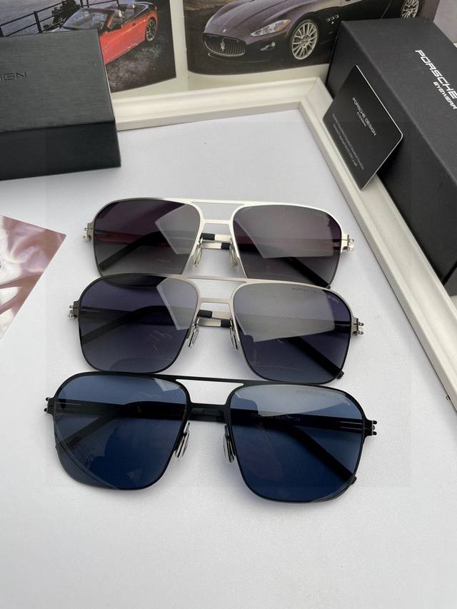 Niuhuo Brand Porsche High-Quality Men's And Women's Steel Leather Original Sungl