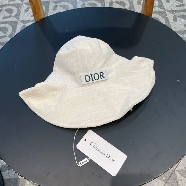 dior Large Brim Sunshade Fisherman Hat For Women Spring And Summer Versatile