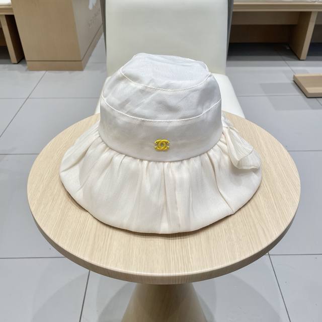 chanel Sun Protection Face Cover Versatile Fisherman Hat Female Summer Wide B