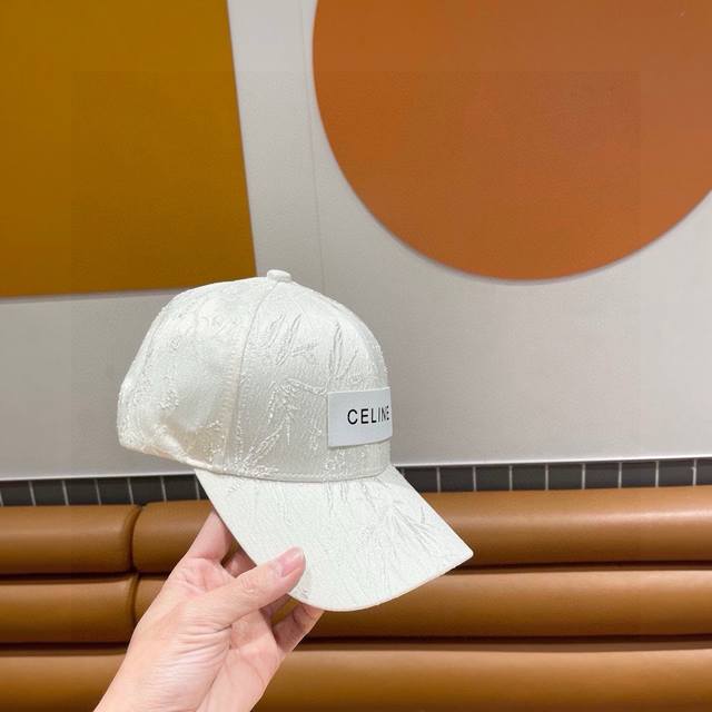 celin* Celine Ss New Arc De Triomphe Embroidered Baseball Cap. The Shape Of T