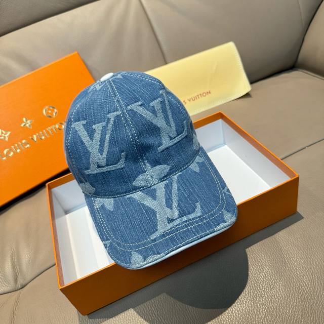 With Box Bag Lv Louis Vuitton New Original Baseball Cap With Large Logo Jacquard