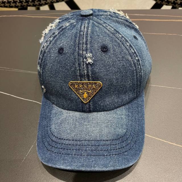 prada Prada 2025 Early Spring New Big Brand Denim Baseball Cap Classic Style