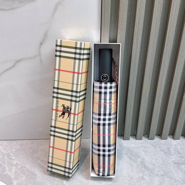 Burberry 3-Fold Sunscreen Umbrella 2580 New Summer Model Fully Automatic Folding