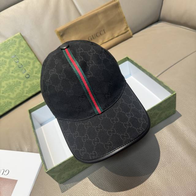 With Packaging Bag Gucci Classic Original Baseball Cap With Small Vertical Strip