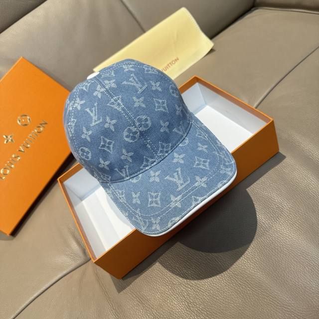 With Box Bag Lv Louis Vuitton New Original Baseball Cap Lv Denim Jacquard Counte