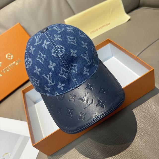 With Box Bag Lv Louis Vuitton New Original Baseball Cap Cowhide Embossed 1:1 Mol