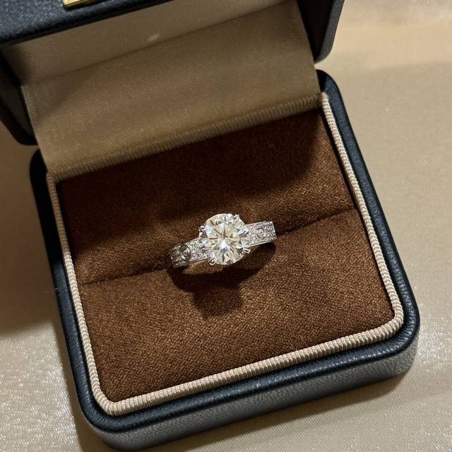 a5440 Popular Starry Sky Six Claw Three Carat Full Diamond Ring Eight Hearts