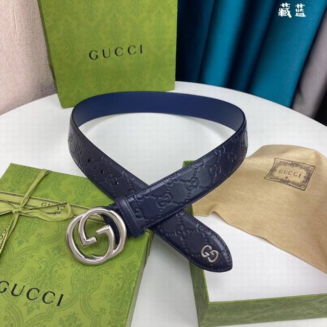 g Ucci Spot Real Shot Original Mold Exquisite Copper Buckle Belt Body Double-