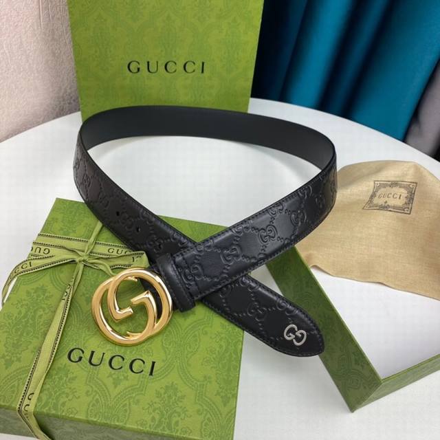 g Ucci Spot Real Shot Original Mold Exquisite Copper Buckle Belt Body Double-