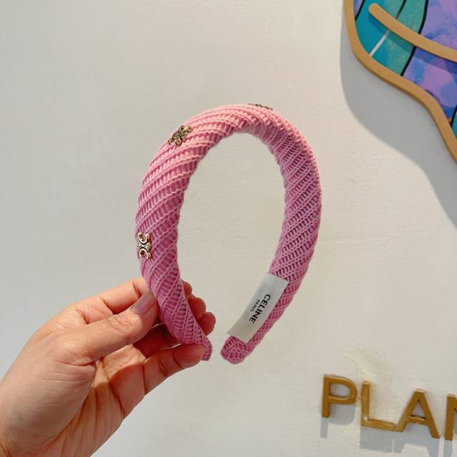 With Packaging Celine Celine Korean New Product Small Fresh Letter Wool Headband