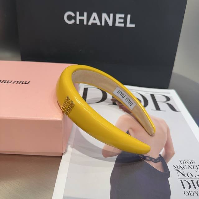With Packaging Box Miumiu New Letter Headband Summer Fresh Series Simple, Elegan