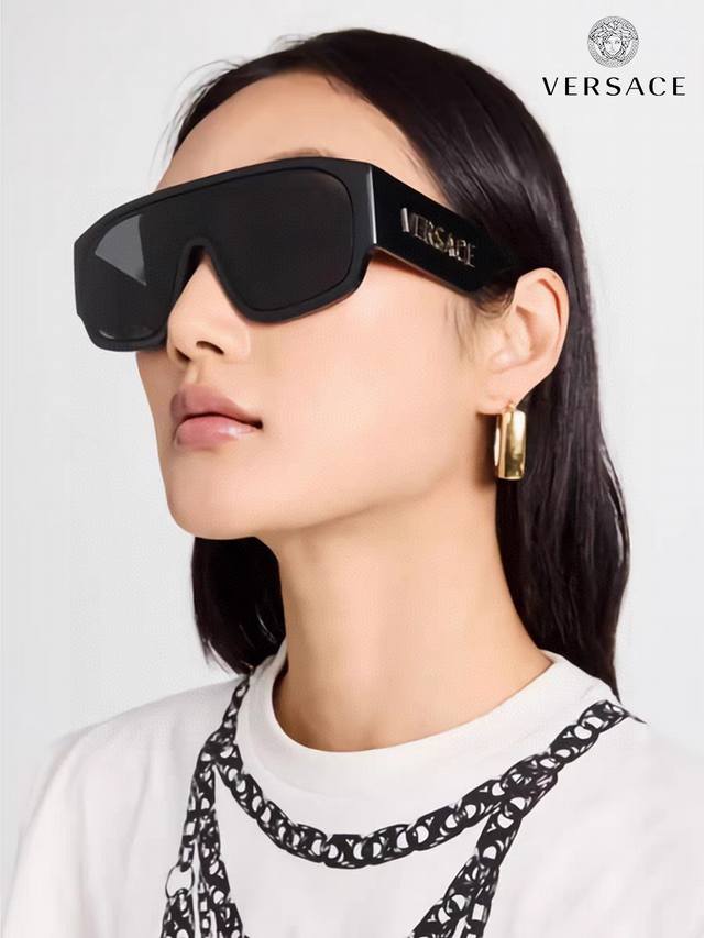 versace Versace New Sunglasses For Men And Women, High-End One-Piece Eye Prot