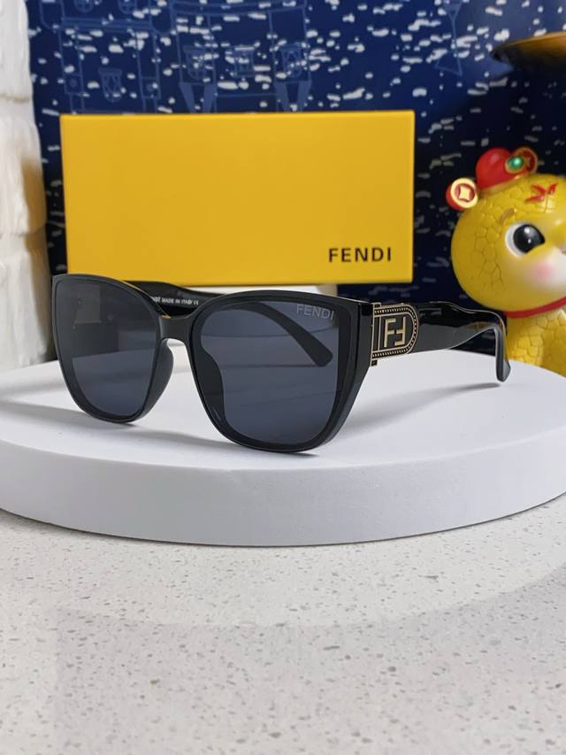 fendi Fendi 2025 New Polarized Cat-Eye Sunglasses For Women With Round Faces,