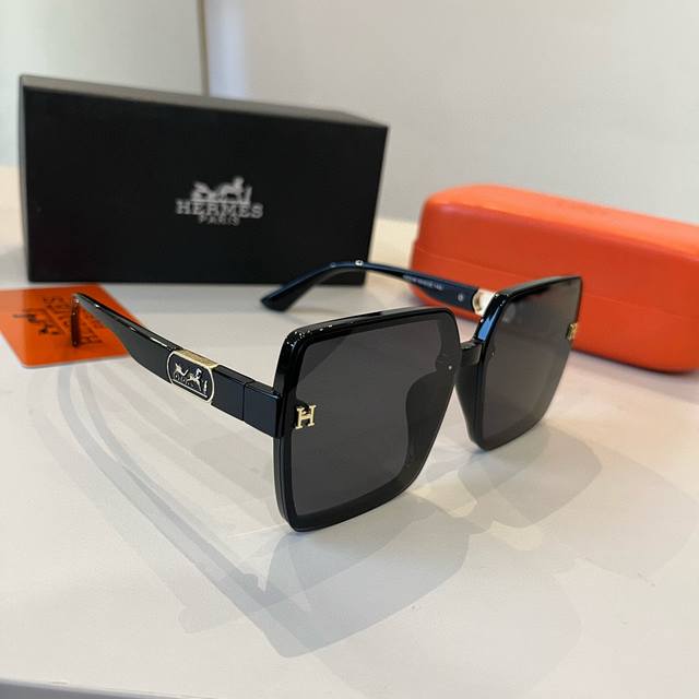 hermes Hermes Women's Sunglasses Oval Lenses Super High-End Custom Travel Dri