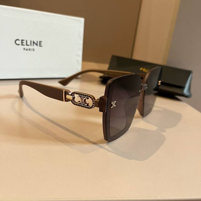 celine The New Arc De Triomphe Sunglasses Are Paired With Thick Metal Temples