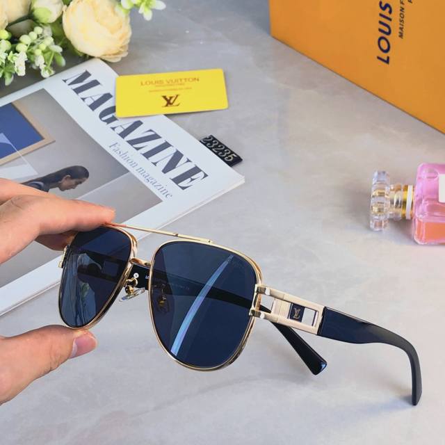 louis Vuitto*2025 New Double-Beam Sunglasses For Taking Photos, Handsome And