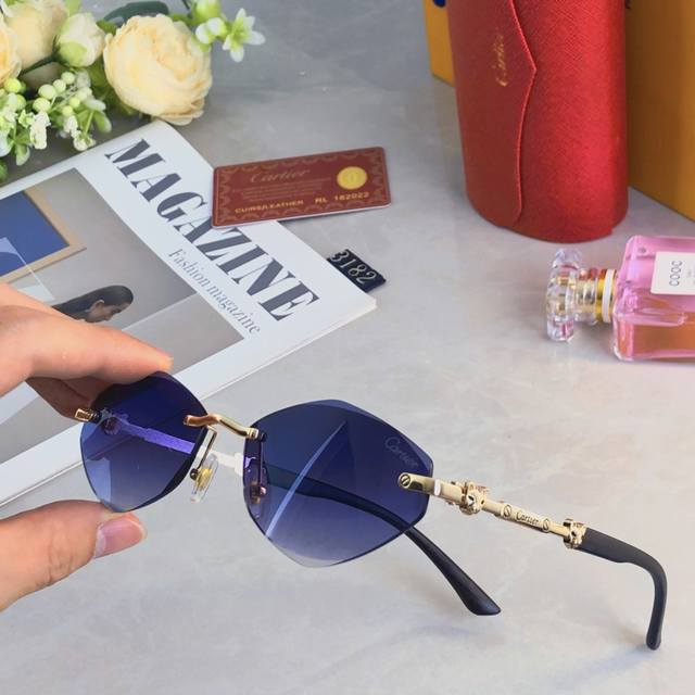 cartie*Simple And Cool Ins Celebrity Frameless Sunglasses European And Americ
