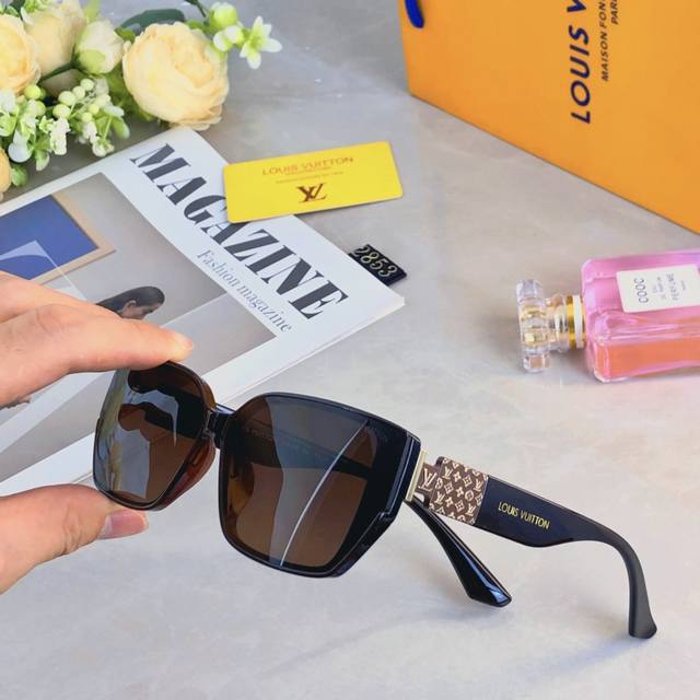 louis Vuitto* Sunglasses High-End Personality Fashion 2025 New Internet Celeb