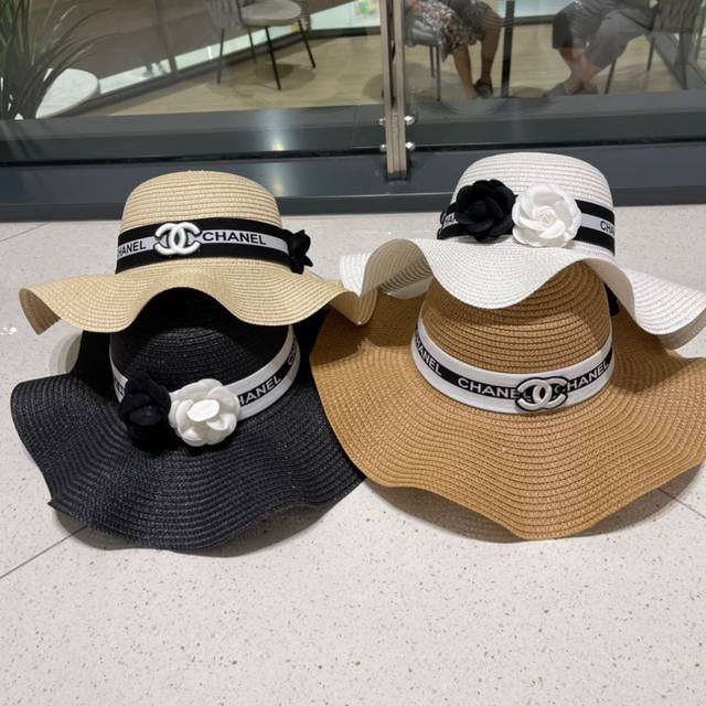 chanel Chanel New Straw Camellia Woven Basin Hat Straw Hat Is A Must-Have For