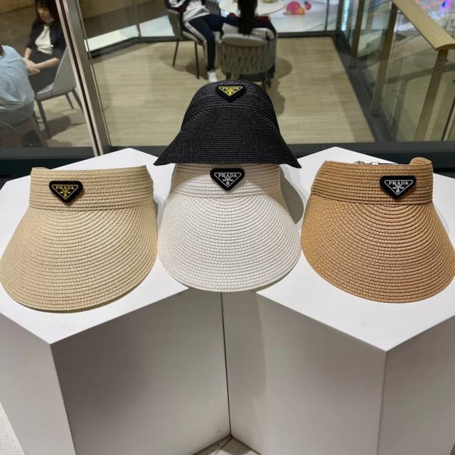 prada Prada Spring And Summer New Style Sun Hat Hat Empty Top Sun Hat Sun Hat
