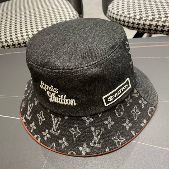 louivuittonlv New Louis Vuitton Denim Flower Bucket Hat For Early Autumn Simp