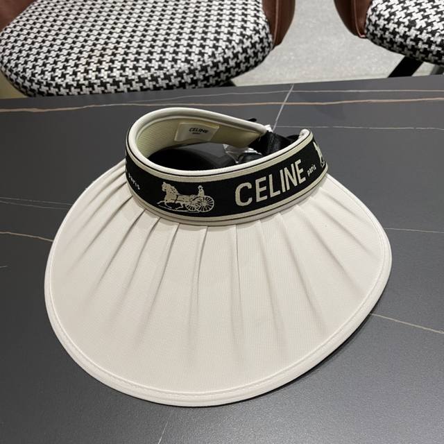 celine Celine New Summer Wide Brim Sun Hat Empty Top Hat 7 Street Travel Must