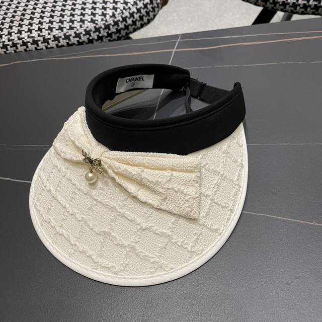 chanel Chanel Summer New Style Small Fragrance Sequin Sun Hat Empty Top Hat B