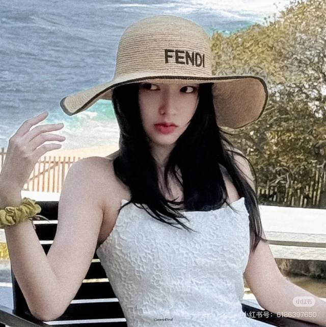 fd Fendi's New Raffia Straw Hat Is Hand-Woven And Crocheted To Create A Head