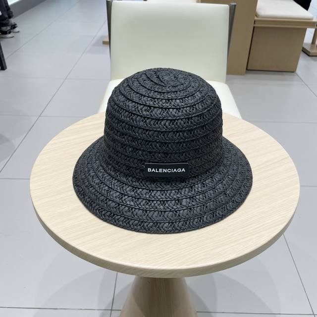 Balenciaga Hollow Bowler Hat Sun Hat Head Circumference 57Cm