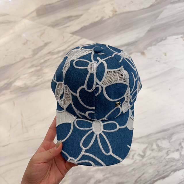 chanel Chanel New Denim Blue Retro Style Baseball Cap. Take It With You On Ho