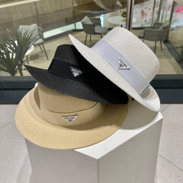 prada Prada's New Spring And Summer Straw Woven Hat Is A Must-Have For Vacati