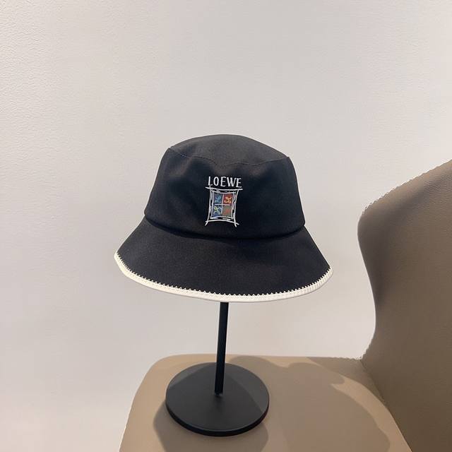With Dust Bag Loewe 2025 New Exclusive Color Matching Bow Fisherman Hat Simple A