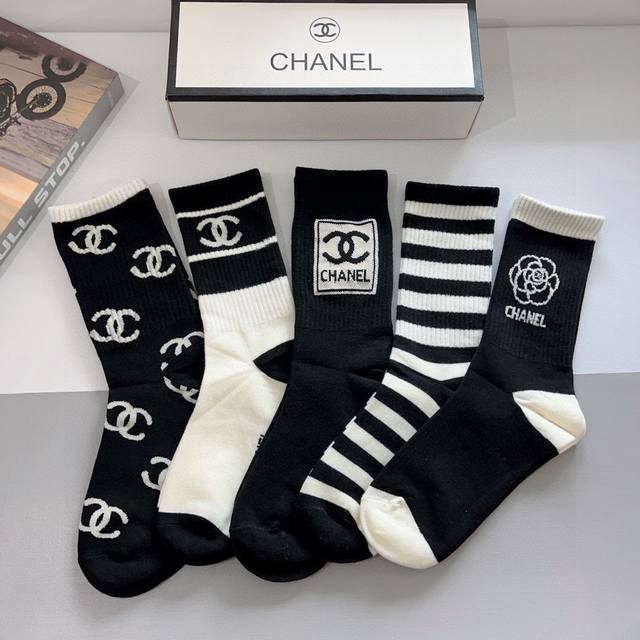 With Packaging, 5 Pairs In A Box Chanel Chanel Counter New Women's High-End Long