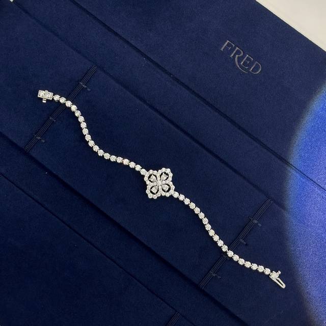 a0298 Hw High-End Jewelry Four-Leaf Clover Full Diamond Bracelet, The Same St