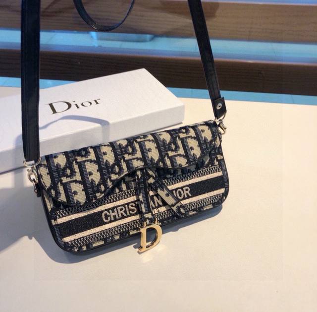 New Arrival Dior Embroidered Classic Monogram Universal Mobile Phone Bag Crossbo