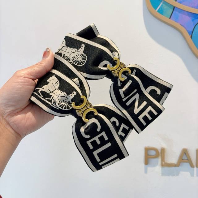 With Packaging Celine Celine Celebrity Style Bow Hairpin Slingshot Clip Internet