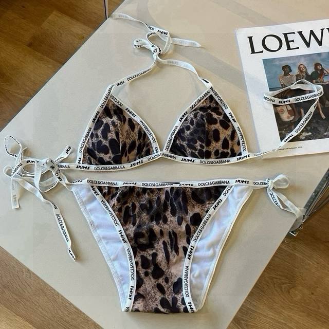 d&G Dolce & Gabbana New Webbing Bikini Split Swimsuit Set Xl