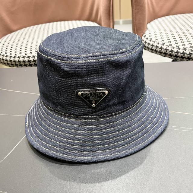 Prada 25 Spring And Summer New Big Brand Baseball Cap Bucket Hat Makes The Face