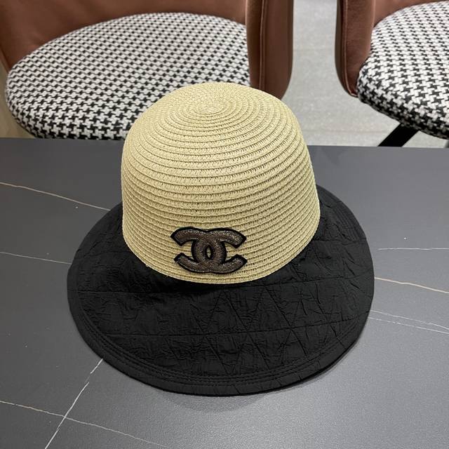 chanel Chanel Japanese Elegant Split Bow Fisherman Hat Cloth Stitching Large